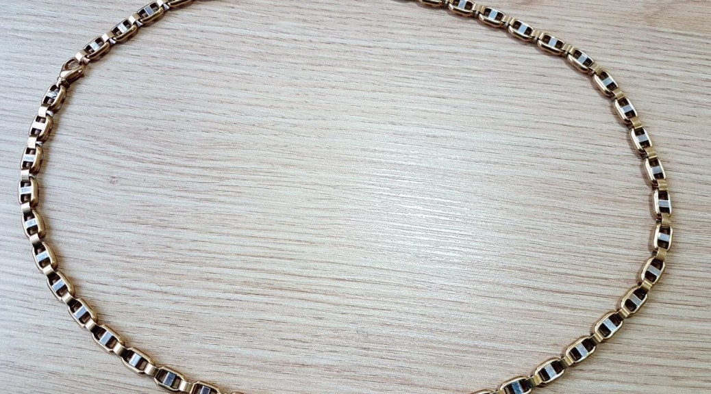 Gold-/Weißgoldene Halskette
