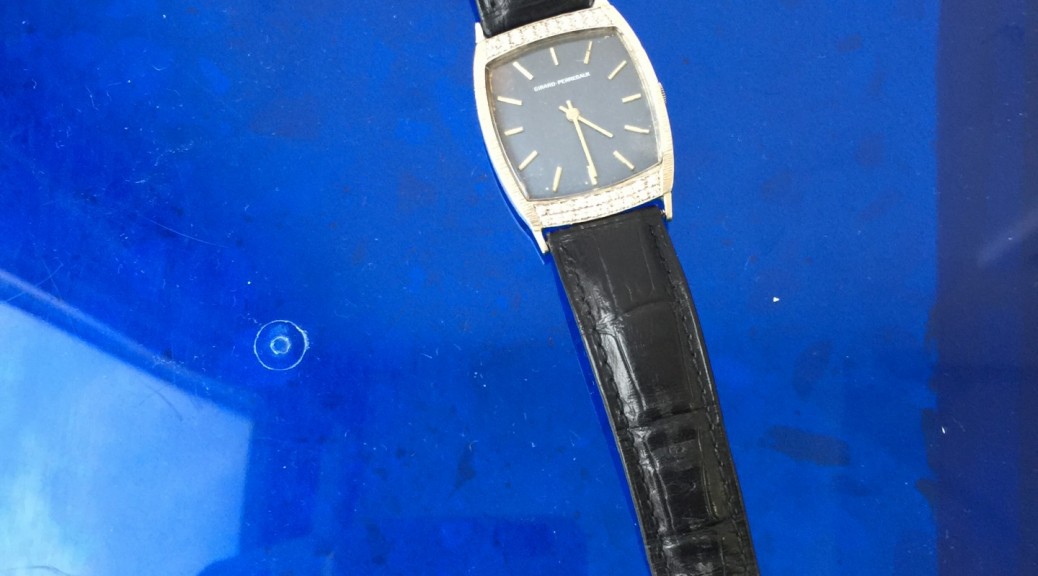 Weißgoldene Herren Armbanduhr Girard Perregaux