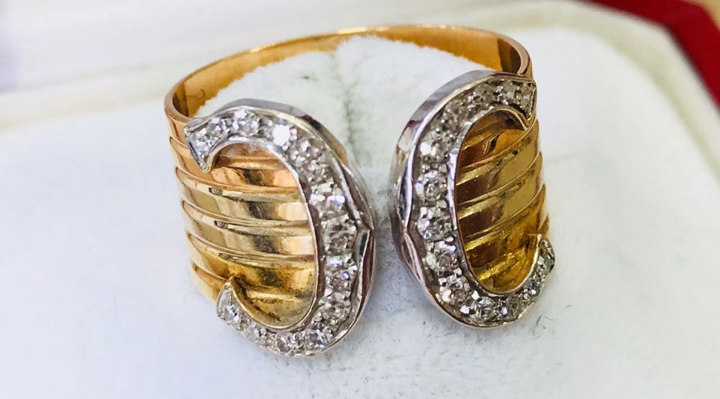 Goldener Cartier Ring mit Brillanten